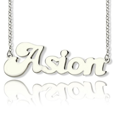 Ghetto Name Necklace Sterling Silver - Handmade By AOL Special
