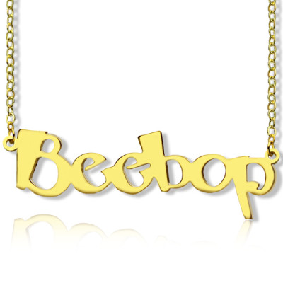 Create Your Own Name Necklace 18ct Gold Plated - Handmade By AOL Special