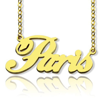 18ct Gold Plating Name Necklace "Paris" - Handmade By AOL Special