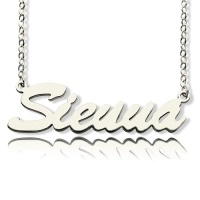 Sterling Silver Sienna Style Name Necklace - Handmade By AOL Special