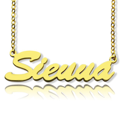 18ct Gold Plated Sienna Style Name Necklace - Handmade By AOL Special