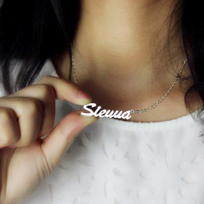 Sterling Silver Sienna Style Name Necklace - Handmade By AOL Special