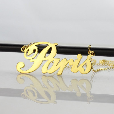 18ct Gold Plating Name Necklace "Paris" - Handmade By AOL Special