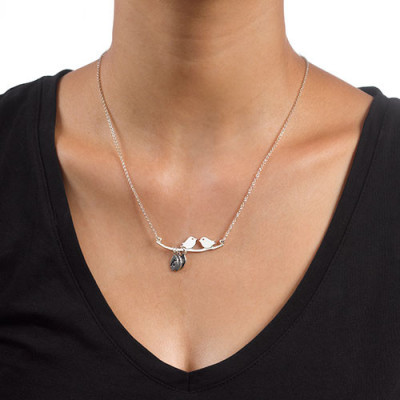 Personalized Mum Jewelry – Silver Bird Necklace - Handmade By AOL Special