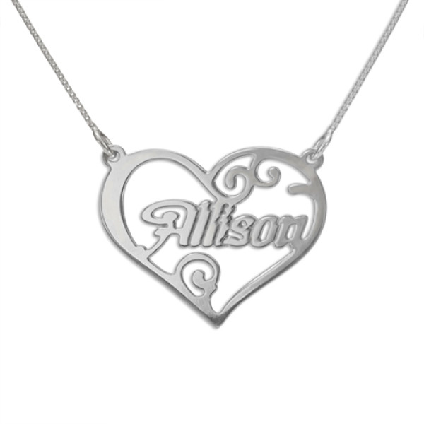 Personalized Heart Name Necklace - Handmade By AOL Special