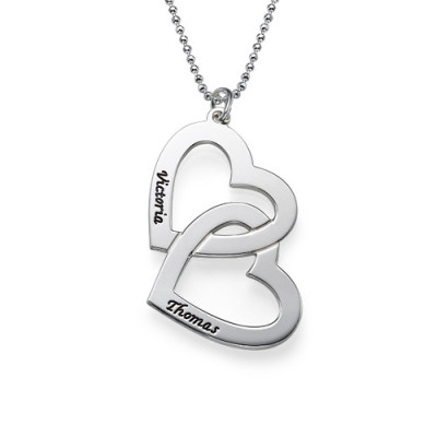Personalized Heart in Heart Necklace - Handmade By AOL Special
