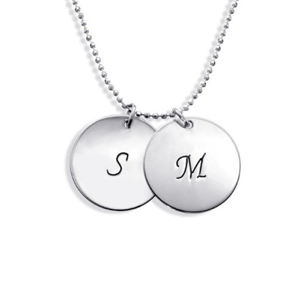 Personalized Sterling Silver Disc Pendant Necklace - Handmade By AOL Special