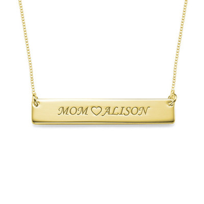 18ct Gold Plated Personalized Nameplate Necklace - Handmade By AOL Special