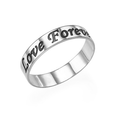 Script Sterling Silver Promise Ring - Handmade By AOL Special