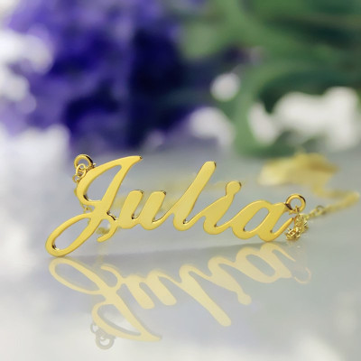 Personalized Classic Name Necklace in 18ct Gold Plated - Handmade By AOL Special