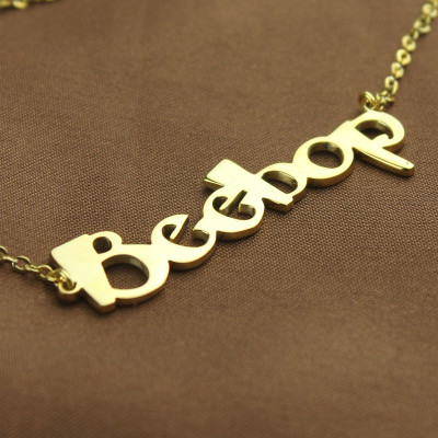 Create Your Own Name Necklace 18ct Gold Plated - Handmade By AOL Special