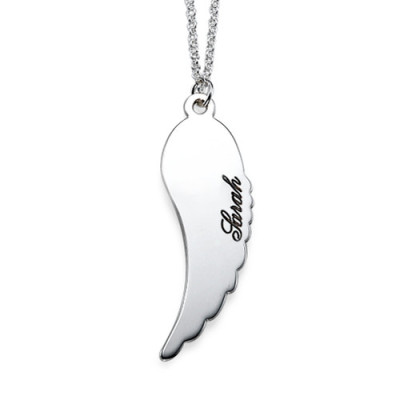Set of Two Sterling Silver Angel Wings Necklace - Handmade By AOL Special