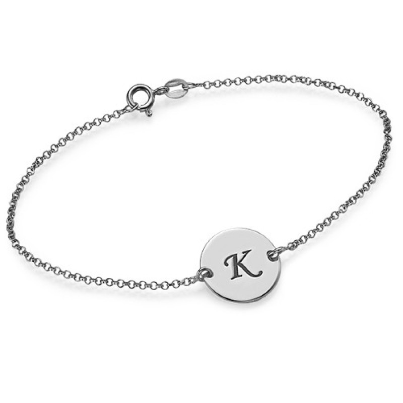  ChicSilver Personalized Initial Bracelet for Women 925