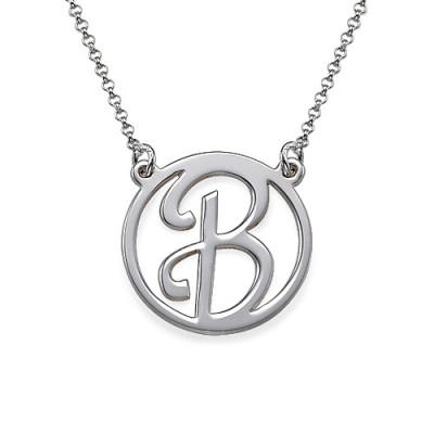 Silver Initial Pendant - Handmade By AOL Special