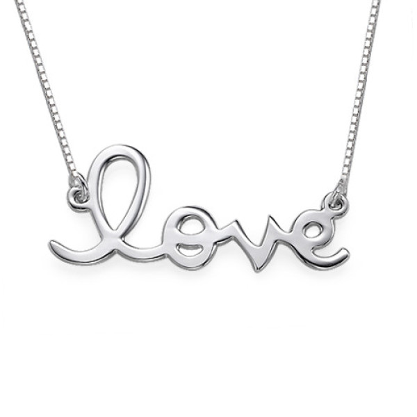 Love Necklace in Sterling Silver - Handmade By AOL Special