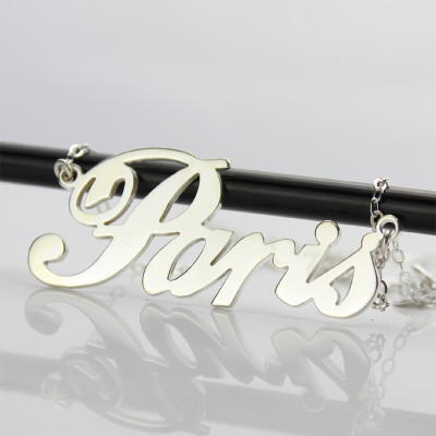 Custom Name Necklace Sterling Silver "Paris" - Handmade By AOL Special