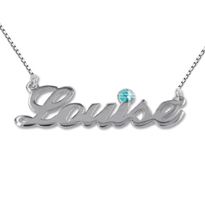 Silver and Swarovski Crystal Name Necklace - Handmade By AOL Special