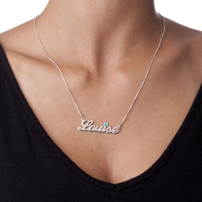 Silver and Swarovski Crystal Name Necklace - Handmade By AOL Special