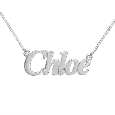 Small Angel Style Silver Name Necklace - Handmade By AOL Special