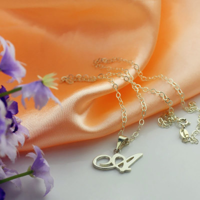Sterling Silver Letter Necklace - Handmade By AOL Special