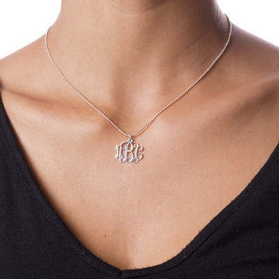 Small Silver Monogram Necklace - Smaller Version - Handmade By AOL Special