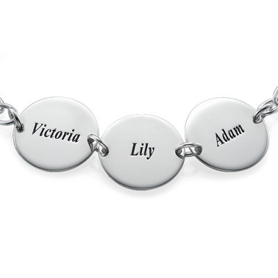 Special Gift for Mum - Disc Name Bracelet/Anklet - Handmade By AOL Special