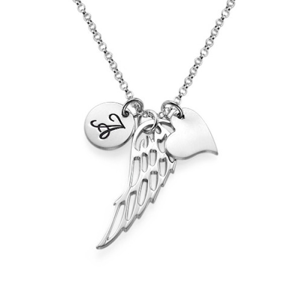 Sterling Silver Angel Wing Necklace - Handmade By AOL Special
