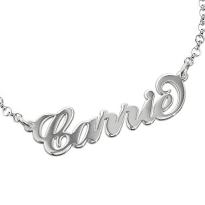 Sterling Silver "Carrie" Name Bracelet / Anklet - Handmade By AOL Special