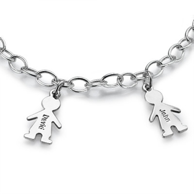 Sterling Silver Engraved Mothers Day Bracelet/Anklet - Handmade By AOL Special