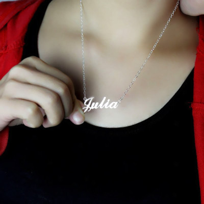 Personalized Classic Name Necklace in Silver - Handmade By AOL Special
