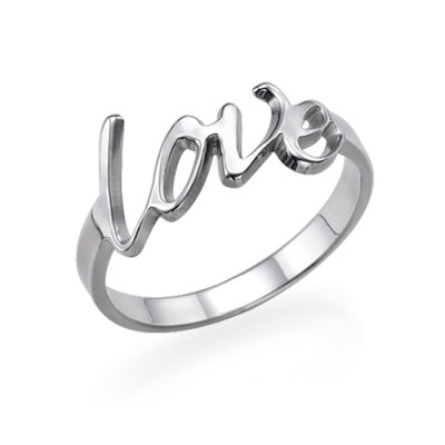 Sterling Silver Love Ring - Handmade By AOL Special