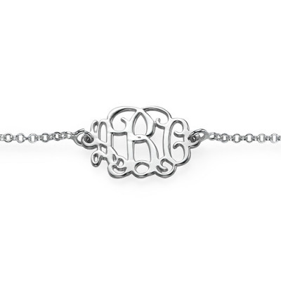 Sterling Silver Initials Bracelet /Anklet - Handmade By AOL Special