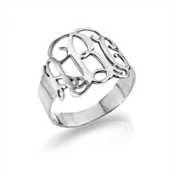 Sterling Silver Monogram Ring - Handmade By AOL Special
