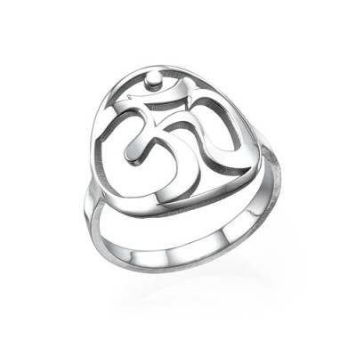 Sterling Silver Om Ring - Handmade By AOL Special