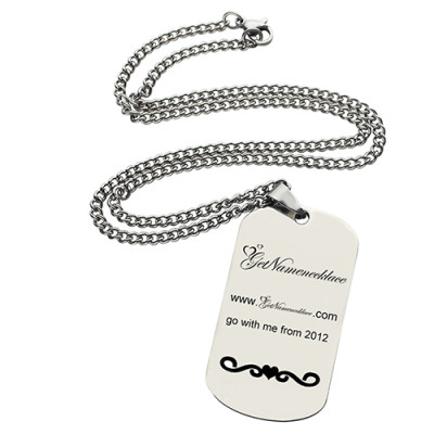 Logo and Brand Design Dog Tag Necklace - Handmade By AOL Special