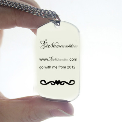 Logo and Brand Design Dog Tag Necklace - Handmade By AOL Special