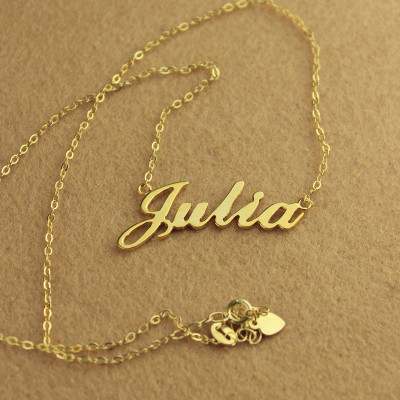 Solid Gold 18ct Julia Style Name Necklace - Handmade By AOL Special