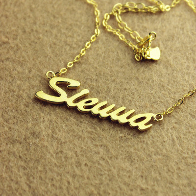 18ct Gold Plated Sienna Style Name Necklace - Handmade By AOL Special