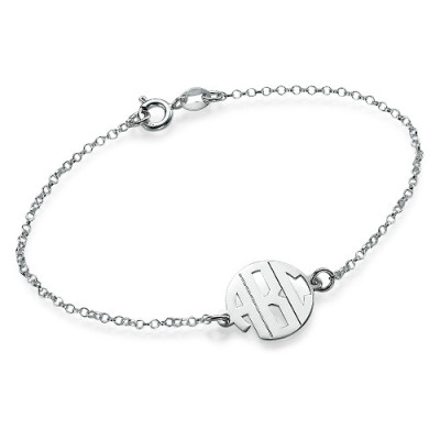 Xtra Small Block Monogram Bracelet/Anklet - Handmade By AOL Special
