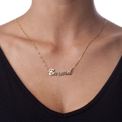 18ct Gold-Plated Silver Classic Name Necklace - Handmade By AOL Special