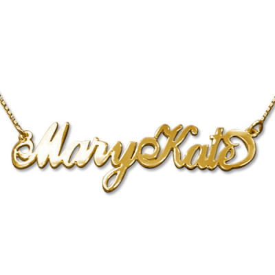 2 Capital Letters 18ct Gold Name Necklace - Handmade By AOL Special
