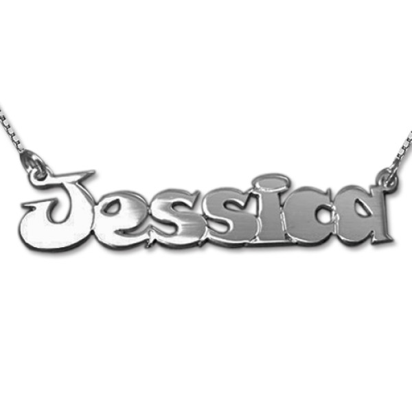 Comic Style Silver Name Necklace - Handmade By AOL Special
