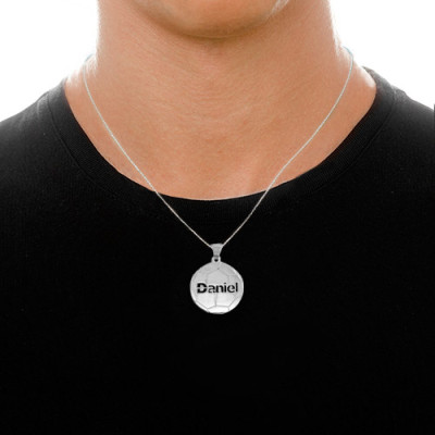 Sterling Silver Personlised Football Pendant - Handmade By AOL Special