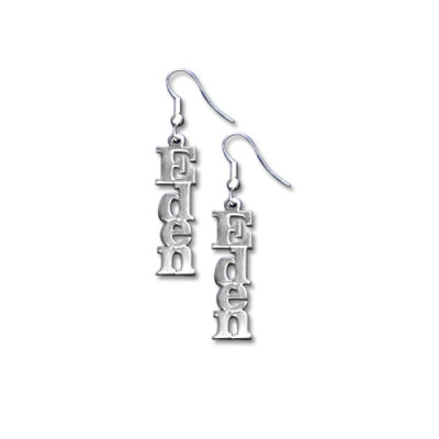 Sterling Silver Name Earrings - Handmade By AOL Special