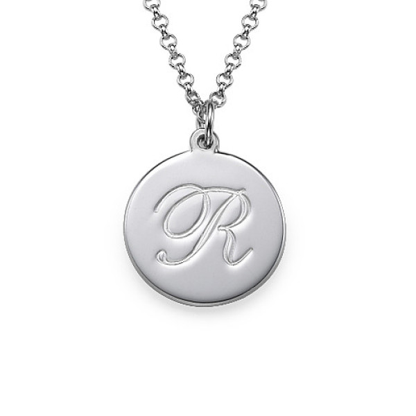 Sterling Silver Initial Script Pendant - Handmade By AOL Special