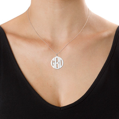 Personalized Silver Print Monogram Necklace - Handmade By AOL Special