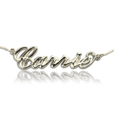 Personalized 3D Carrie Name Necklace Sterling Silver - Handmade By AOL Special