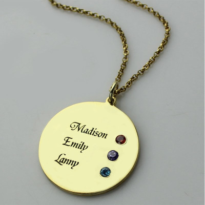 Custom Disc Necklace Engraved Names For Mom - Handmade By AOL Special
