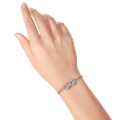 Personalized Twosome Infinity Bracelet - Handmade By AOL Special