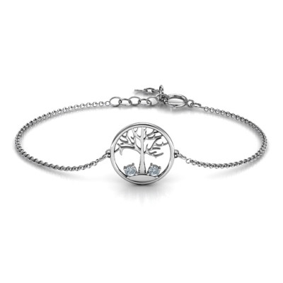Personalized 1 - 4 Stone Family Tree Bracelet - Handmade By AOL Special